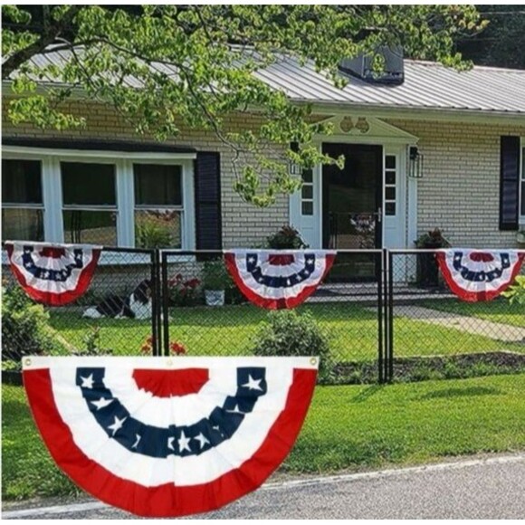 Bundle 4  Pack 35.4 in USA American Stars & Stripes U.S. Bunting Flag NEW - Picture 2 of 7